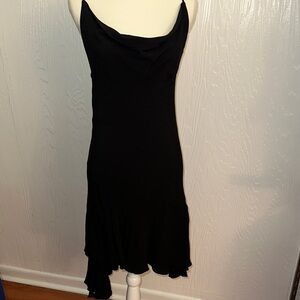 Steve Madden Black Asymmetrical Slip Dress